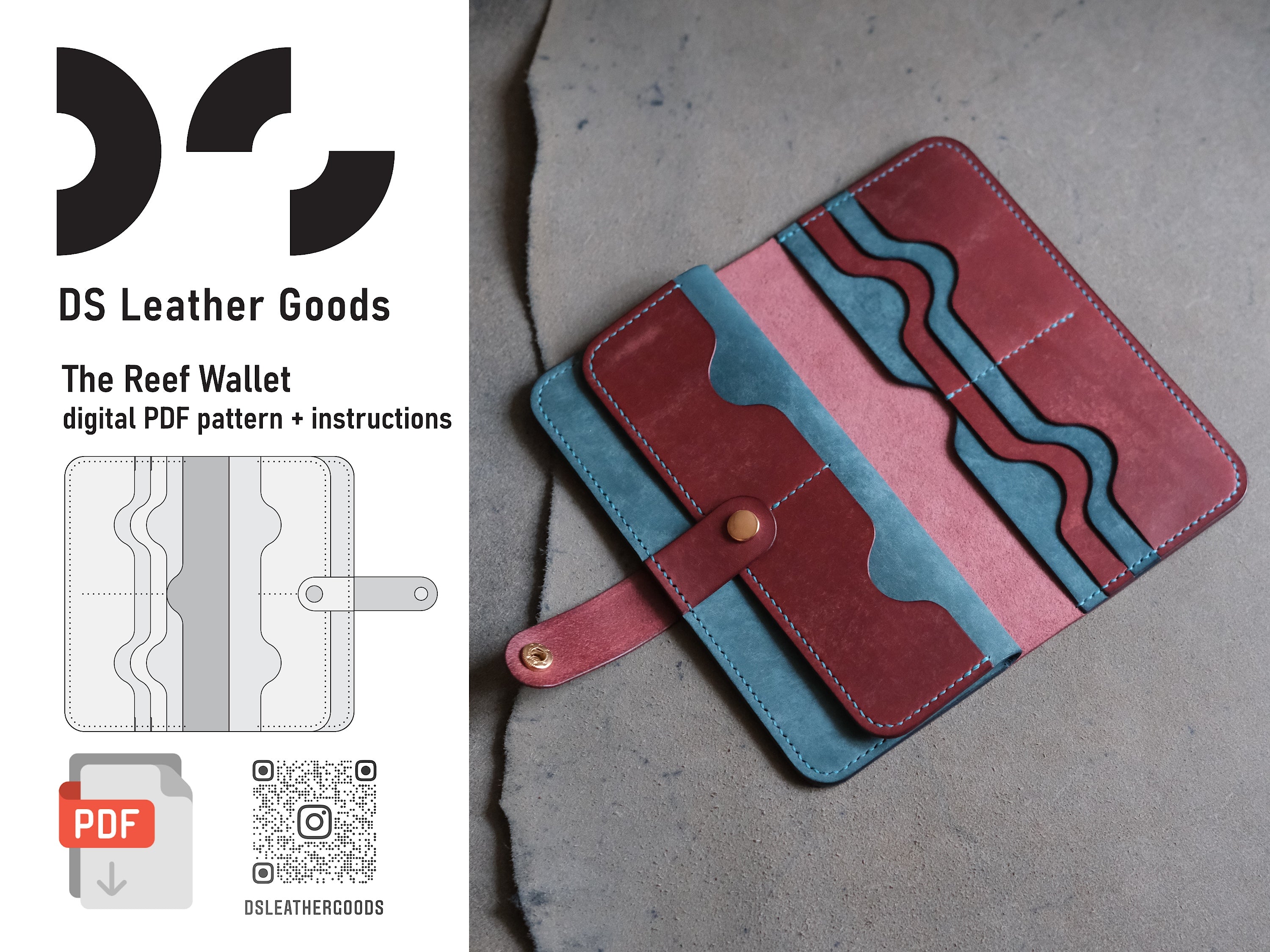 Pocket Organizer Crocodilien Mat - Wallets and Small Leather Goods