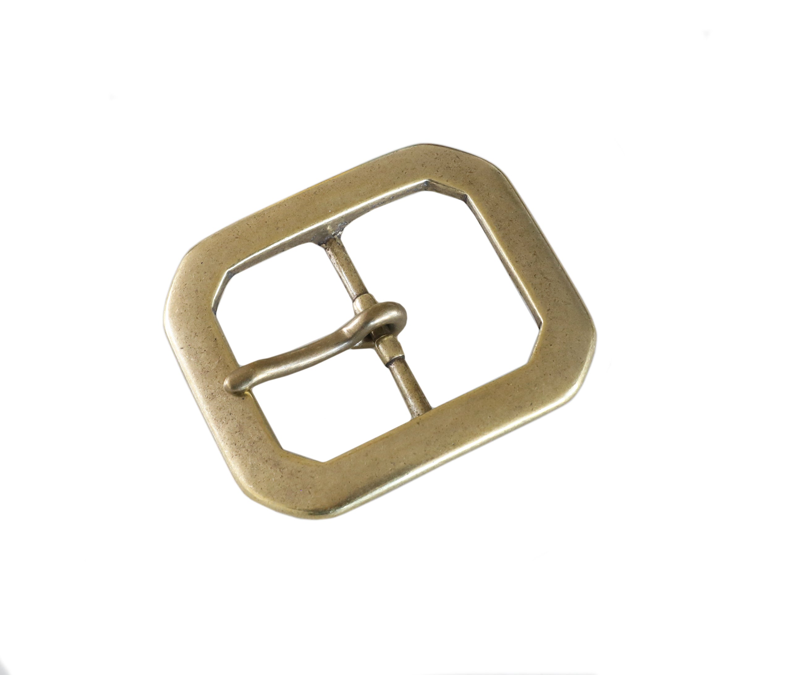 Antique Solid Brass Octagonal Belt Buckles Classical Pin Belt