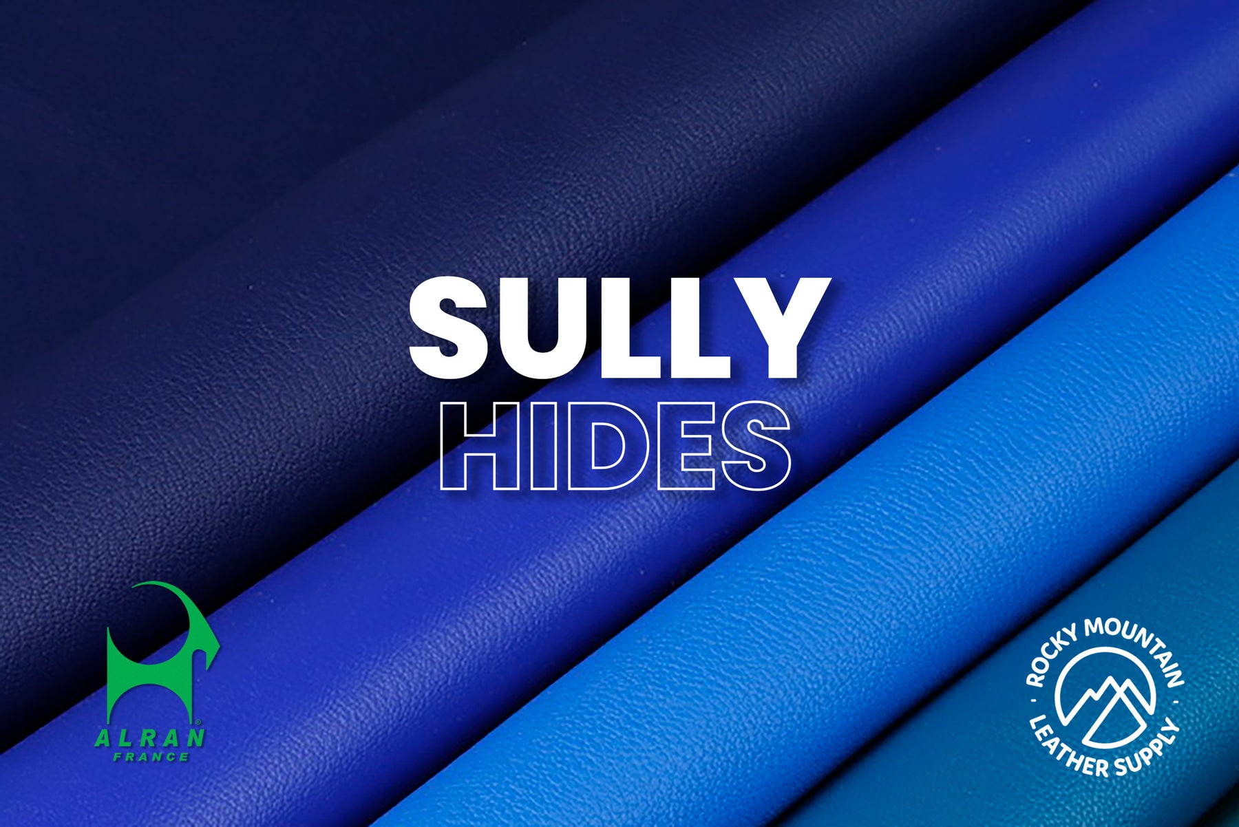 Alran - "Sully" Chevre Chagrin - Goat Leather (HIDES - BLUES)