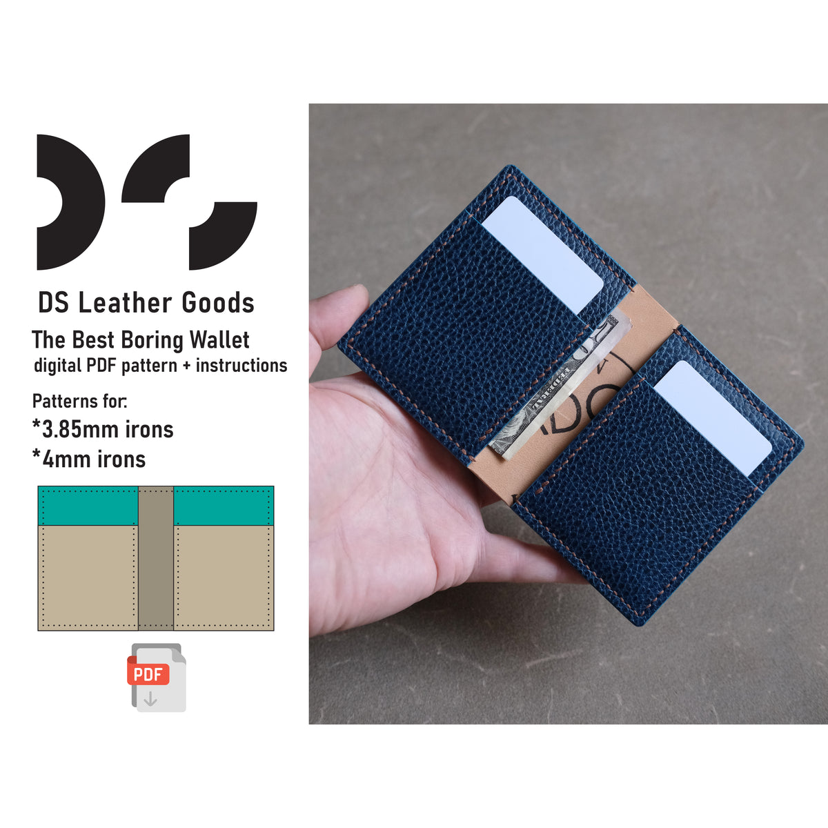 DS-078 The Best Boring Wallet Digital Pattern