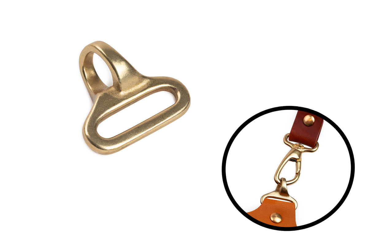 1/4 Turn Ring - 90 Degree Attachment Hardware (Solid Brass)