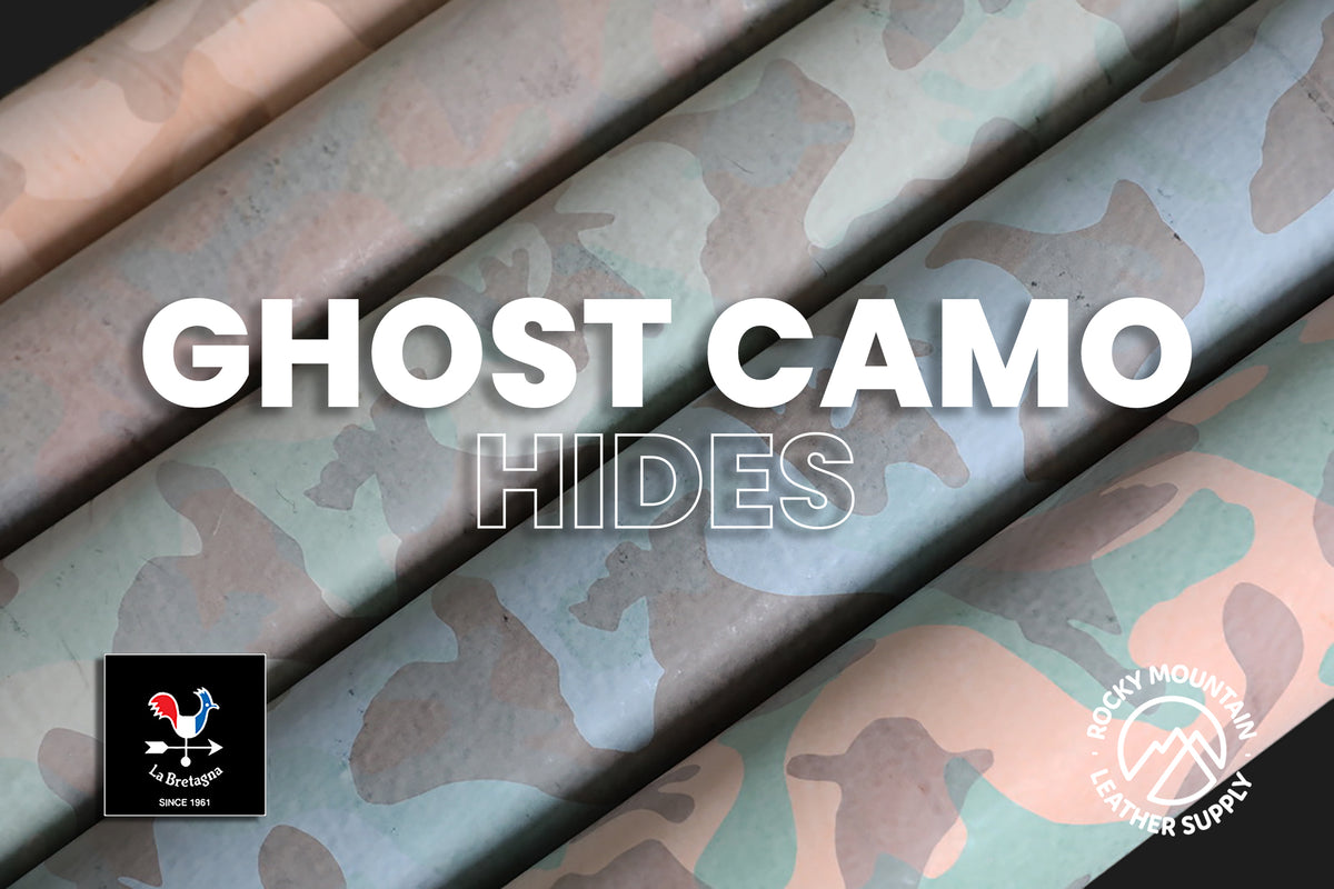 La Bretagna - Ghost Camo Camouflage - Veg Tanned Leather (HIDES) - 50% OFF!