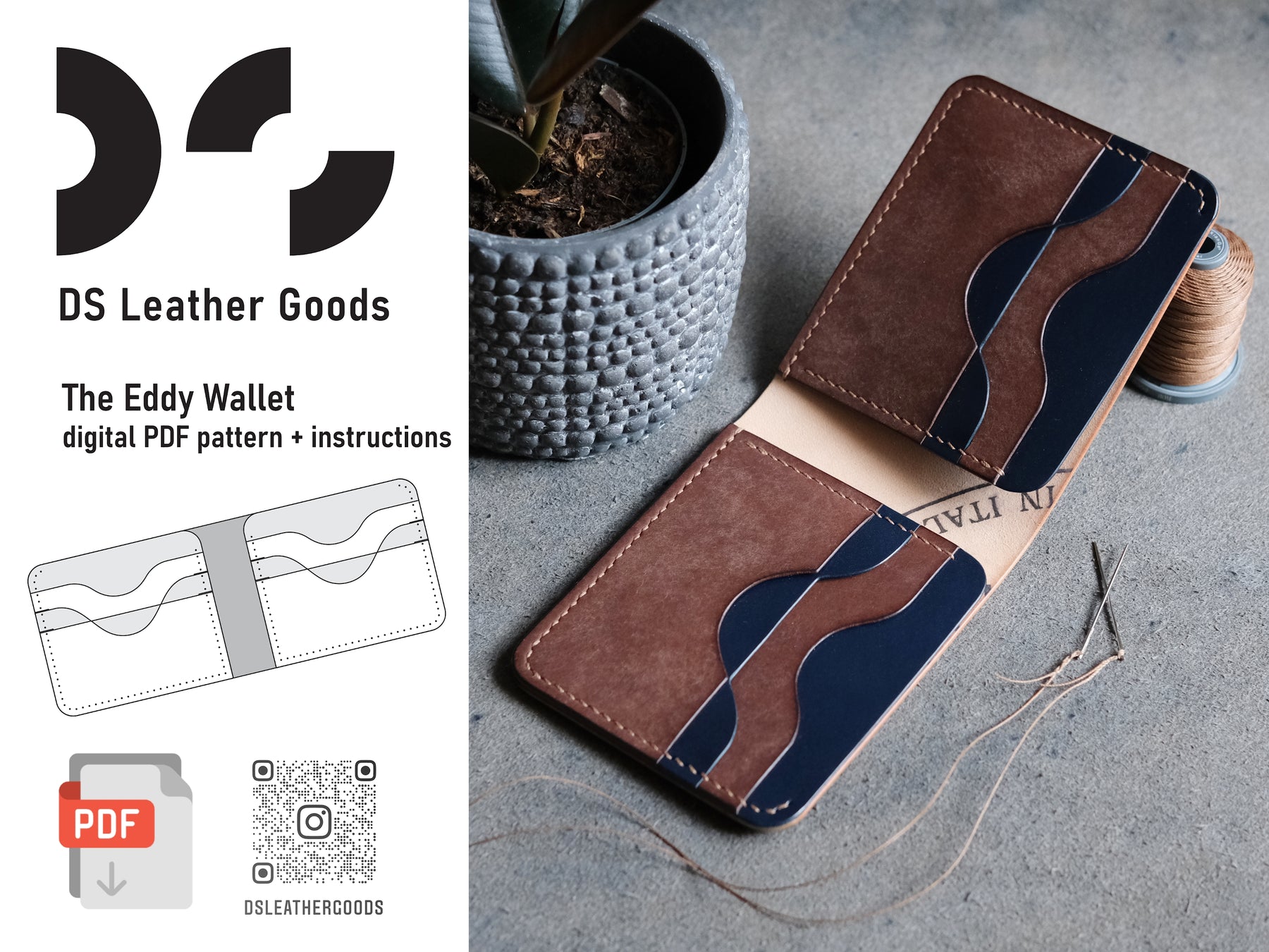 How to Make Leather Small Belt Pouch ( PDF Pattern Only in My
