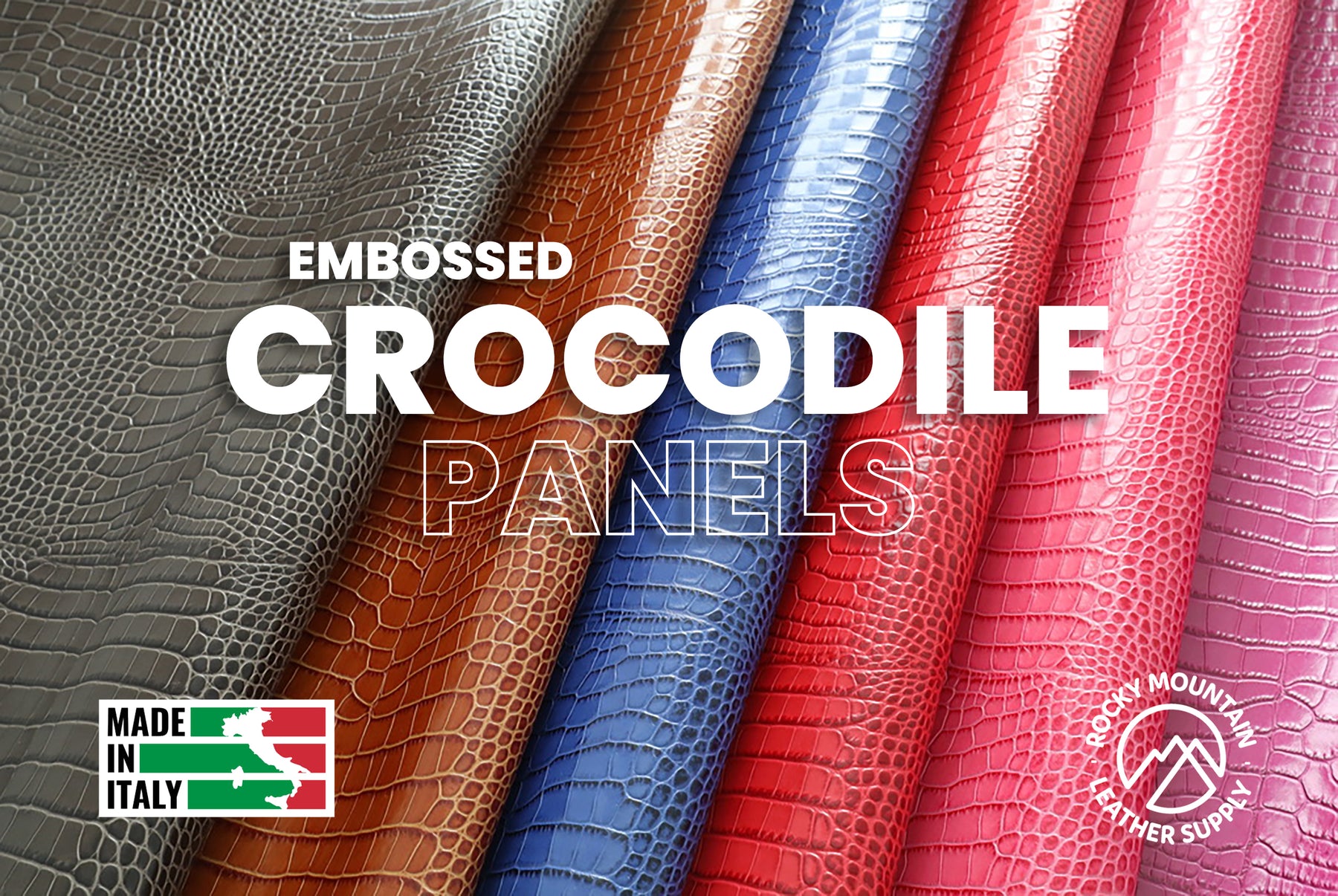 Embossed Crocodile - Luxury Veg Tanned Leather (PANELS)