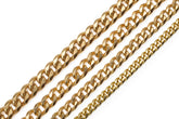 Flat Chain - 1 meter - (Solid Brass)