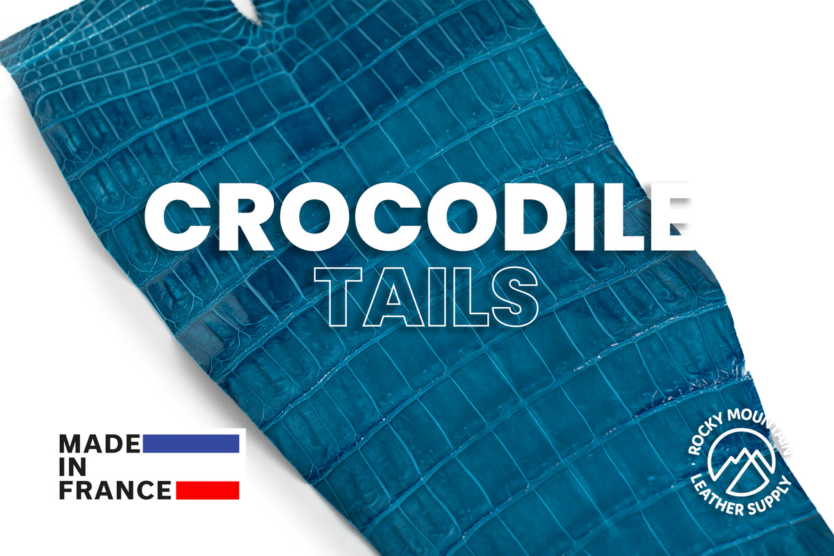 Porosus Crocodile Tails - Luxury Skins (Glazed Blue Izmir) 40% OFF!