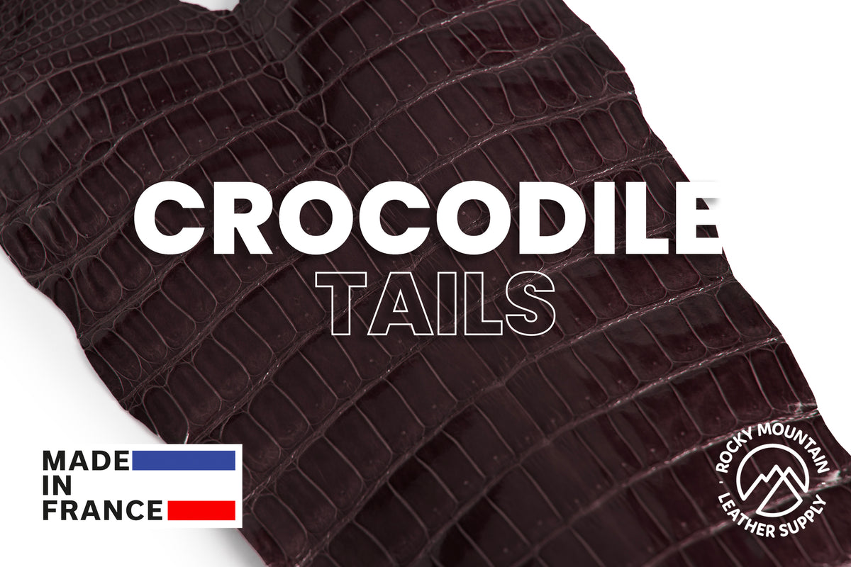 Porosus Crocodile Tails - Luxury Skins (Glazed Bordeaux) 40% OFF!