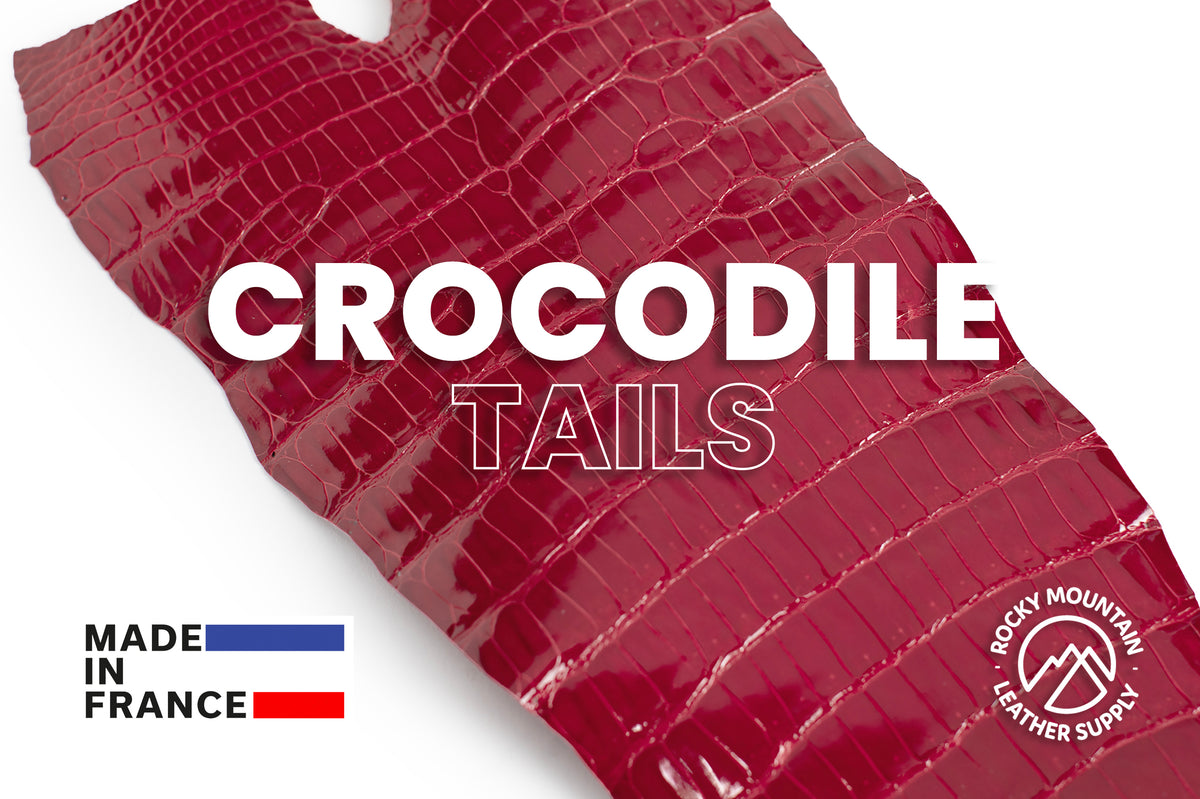 Porosus Crocodile Tails - Luxury Skins (Glazed Classic Rouge) 40% OFF!