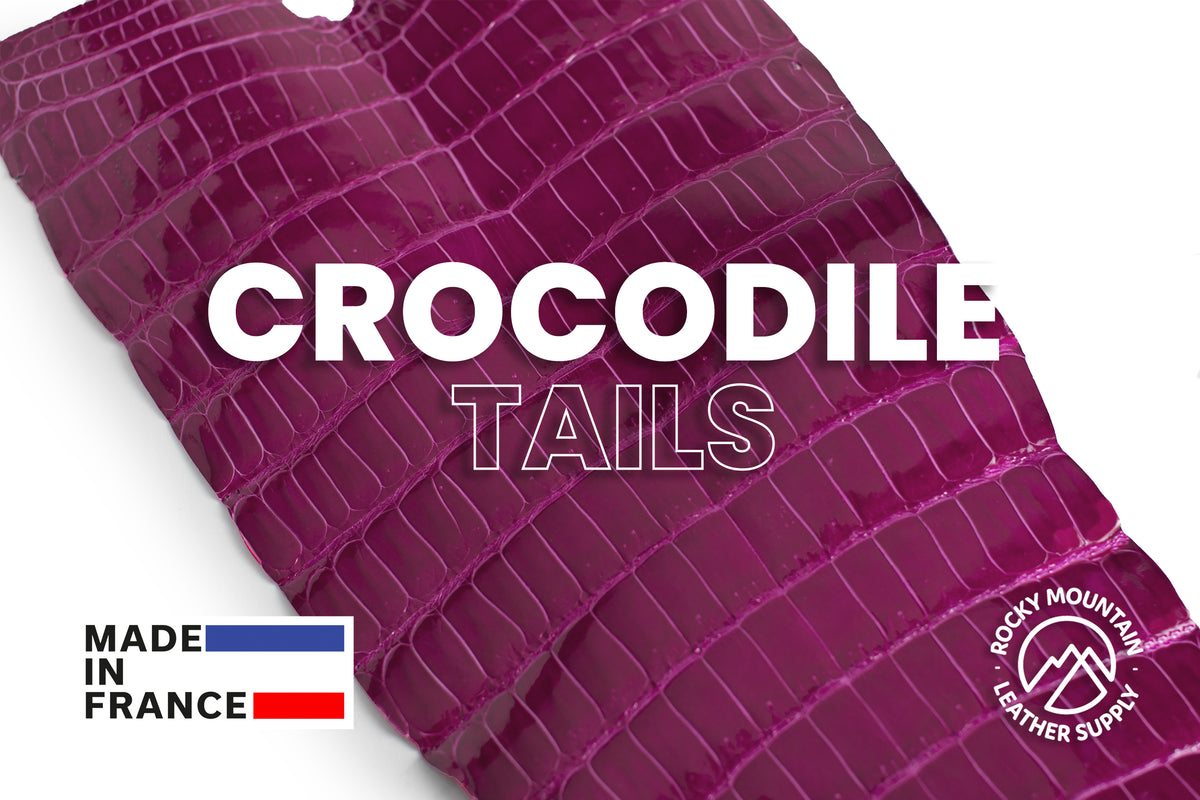 Porosus Crocodile Tails - Luxury Skins (Glazed Framboise) 40% OFF!