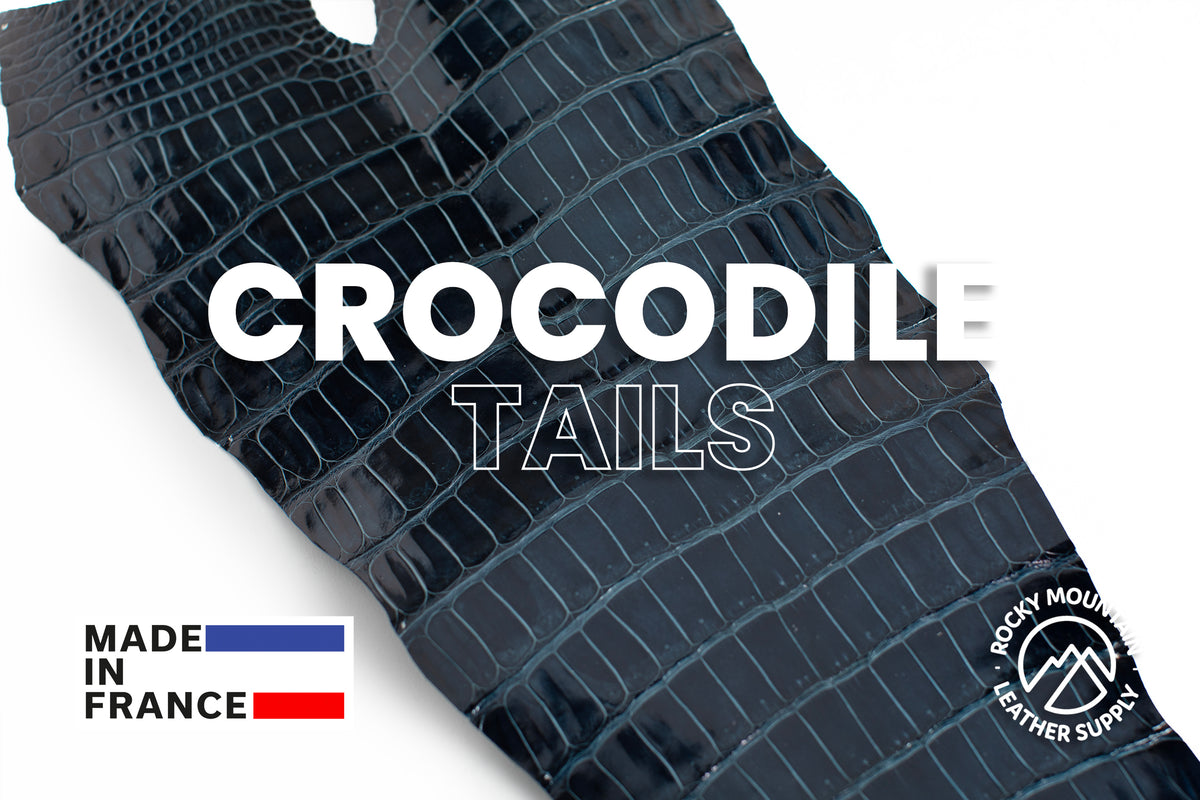 Porosus Crocodile Tails - Luxury Skins (Glazed Indigo) 40% OFF!