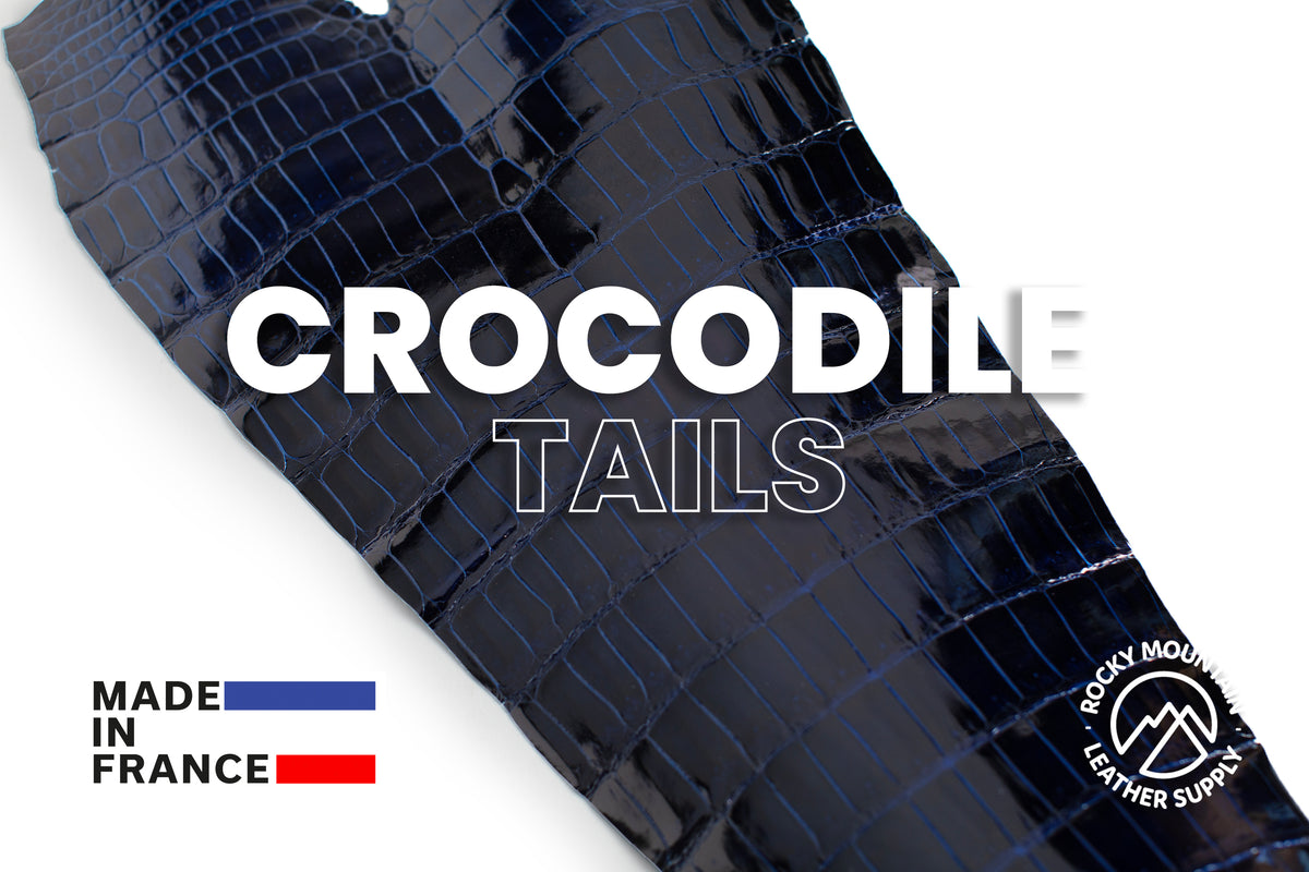 Porosus Crocodile Tails - Luxury Skins (Glazed Navy) 40% OFF!