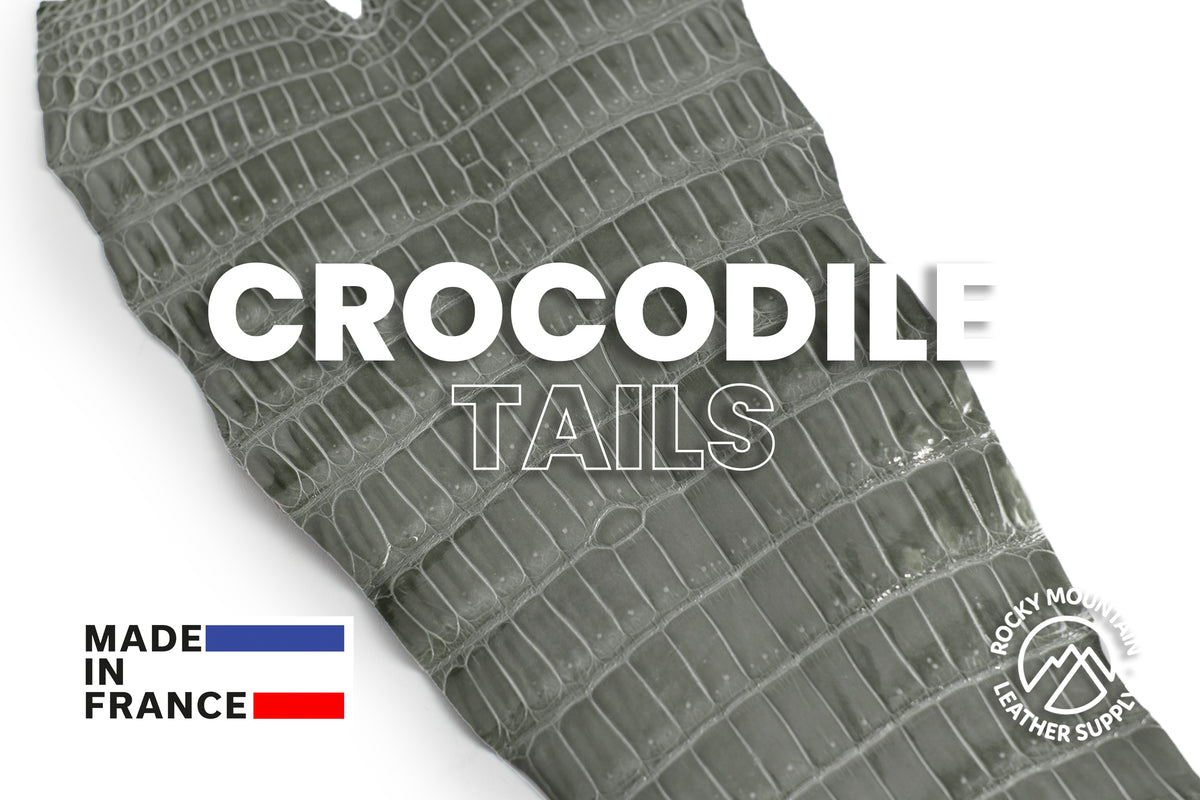 Porosus Crocodile Tails - Luxury Skins (Glazed Pearl Gray) 40% OFF!