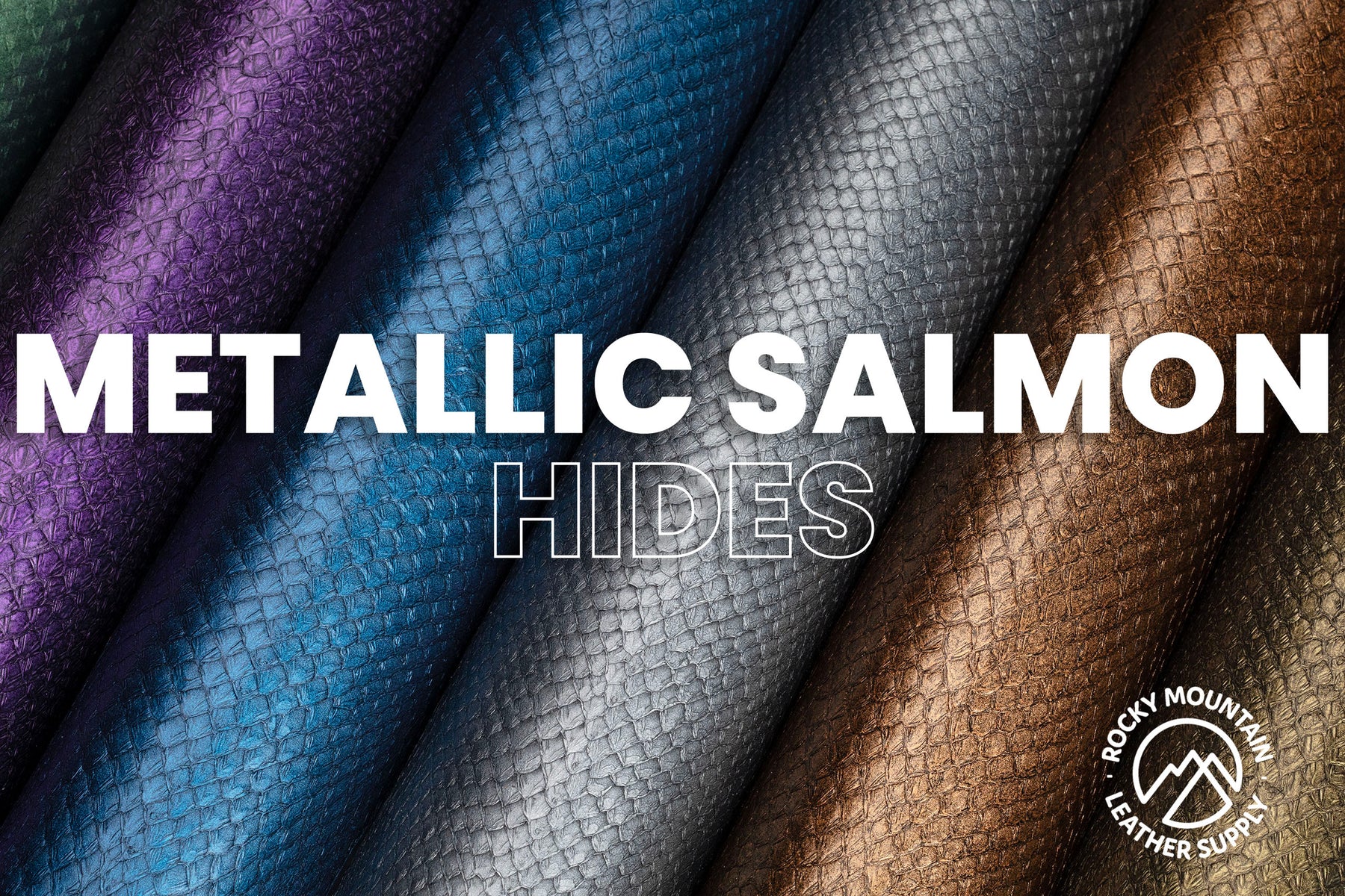 Salmon -  Metallic Finish - Vegetable Tanned Leather (HIDES)