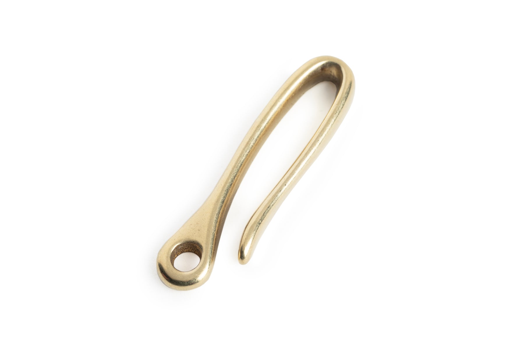 Japan Brass - "Classic" Fish Hook - Keychain Hardware (Solid Brass)