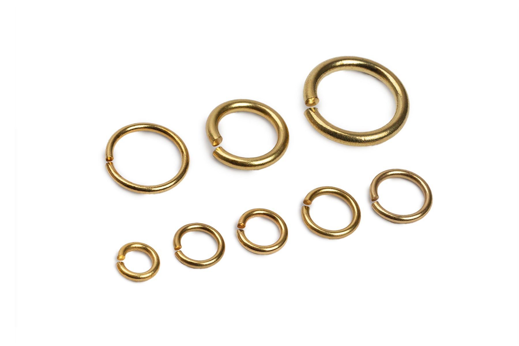 Jump Rings (Solid Brass) - 10 Pack