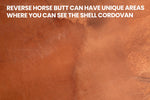 Maryam - Reverse Horse Butts - Veg Tanned Leather (SAMPLES)