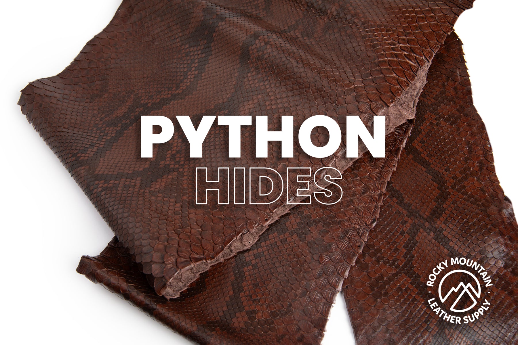 Python Snake - Matte Chocolate - Exotic Leather (PANELS)