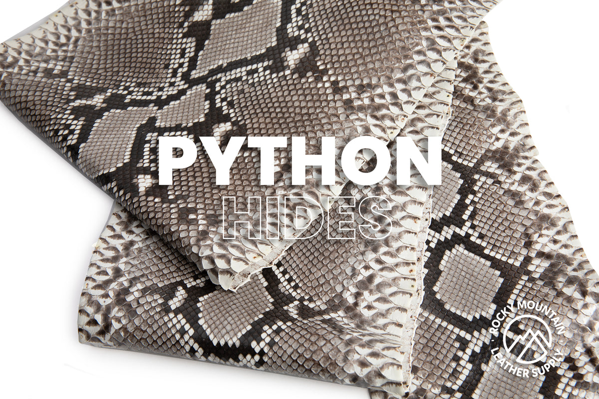 Python Snake - Matte Natural - Exotic Leather (PANELS)