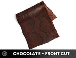 Python Snake - Matte Chocolate - Exotic Leather (PANELS)