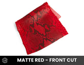 Python Snake - Matte Red - Exotic Leather (PANELS)