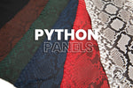 Python Snake - Shiny Black - Exotic Leather (PANELS)