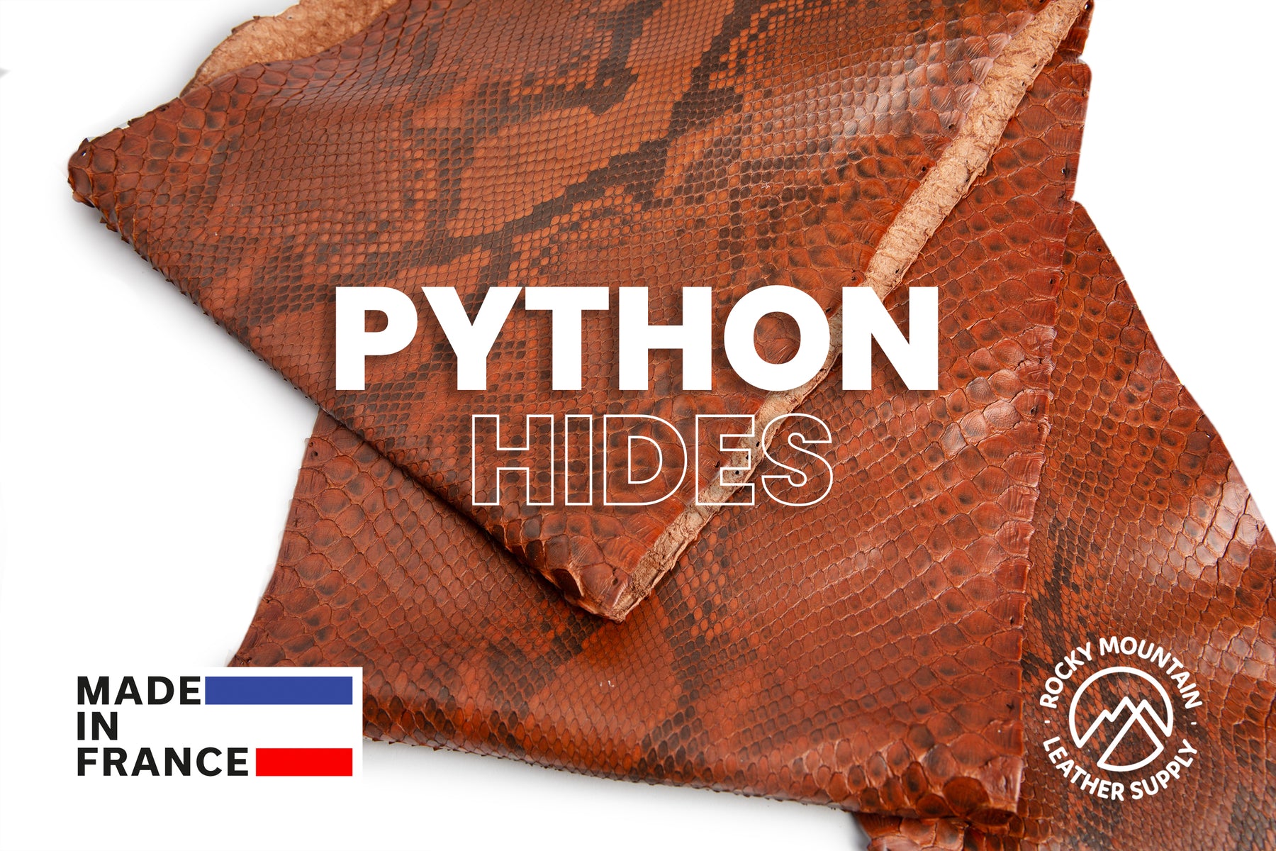 Python Snake - Matte Whiskey - Exotic Leather (PANELS)