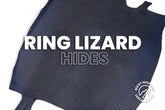 Ring Lizard - Matte Navy - Front Cut - Exotic Leather (HIDES)