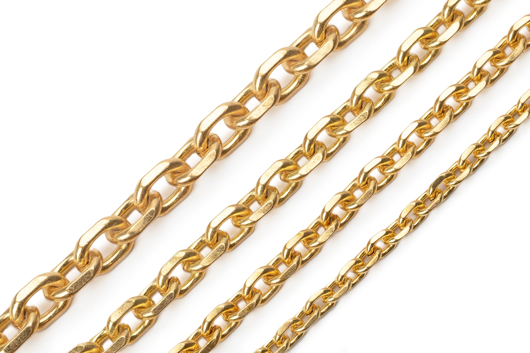 Geometric Chain - 1 meter - (Solid Brass)