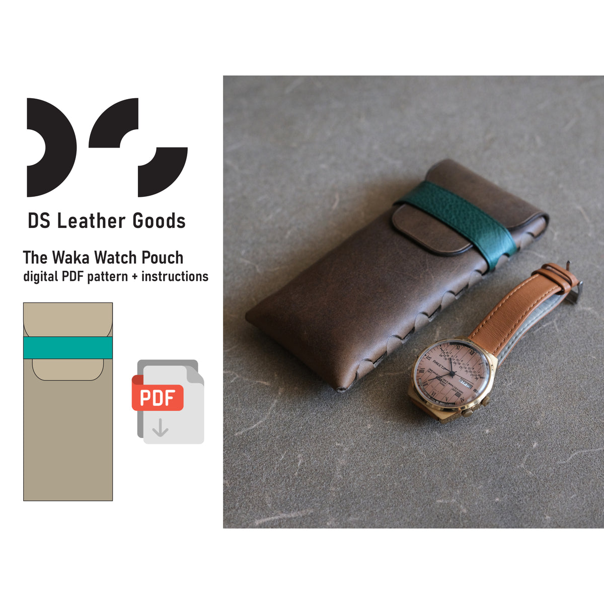 DS-086 The Waka Watch Pouch Digital Pattern