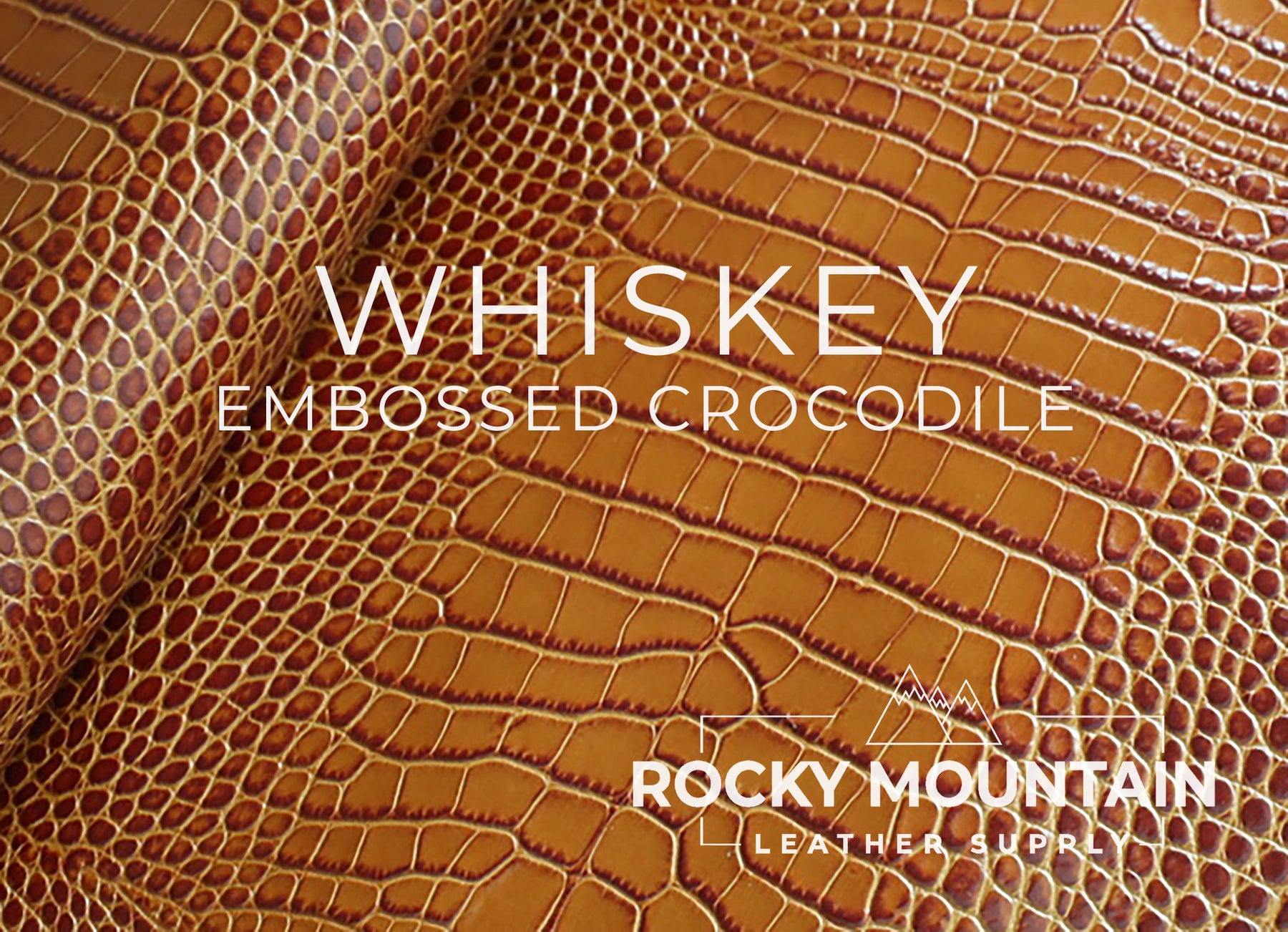 Crocodile Embossed Vegetable Tanned Genuine Leather Lamb Skin
