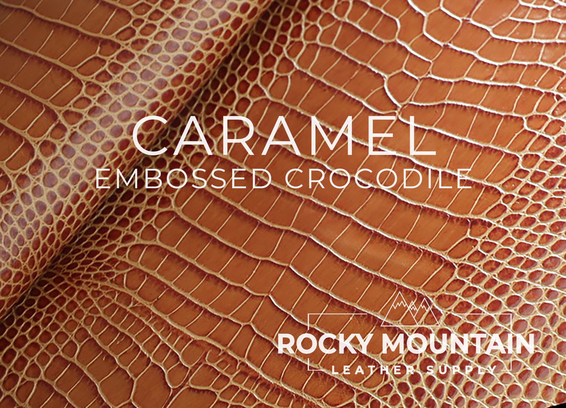 Farrow Bag - Camel Croco - Vegetable tanned, crocodile embossed