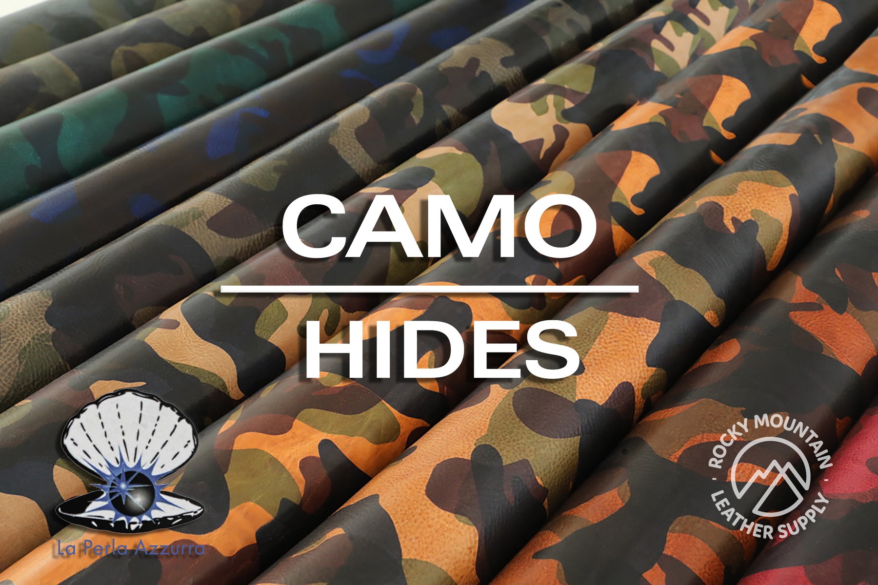 La Perla Azzurra - Camouflage (Camo) Leather (HIDES)