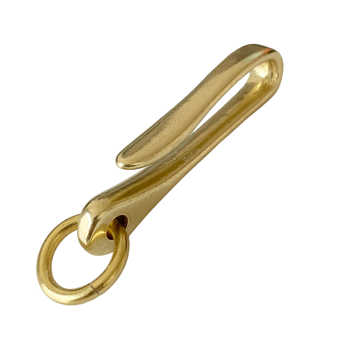 Keychain Fish Hook Hardware (Solid Brass) Medium - 60mm by Rocky Mountain Leather Supply