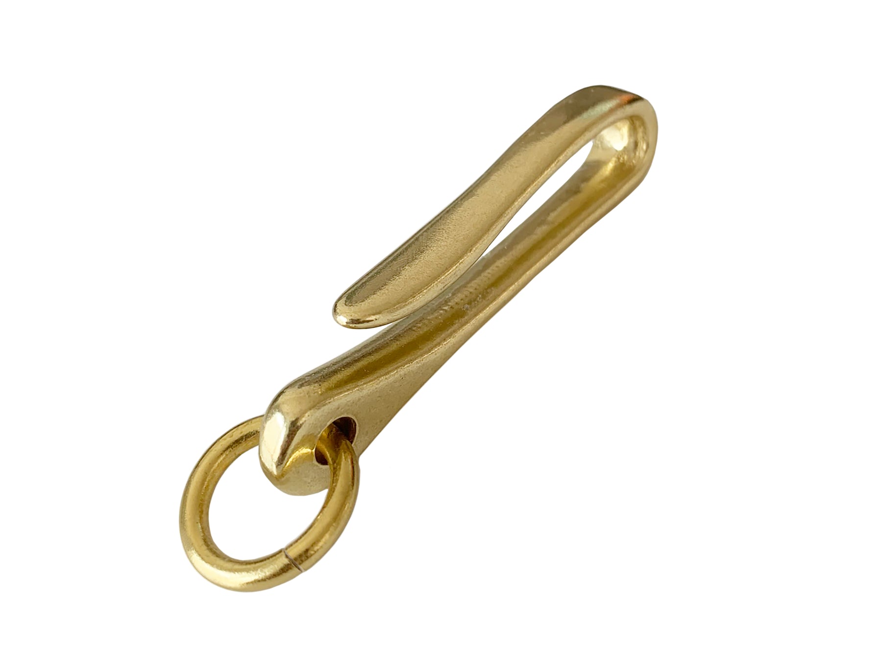 Keychain Fish Hook Hardware (Solid Brass) Medium - 60mm by Rocky Mountain Leather Supply