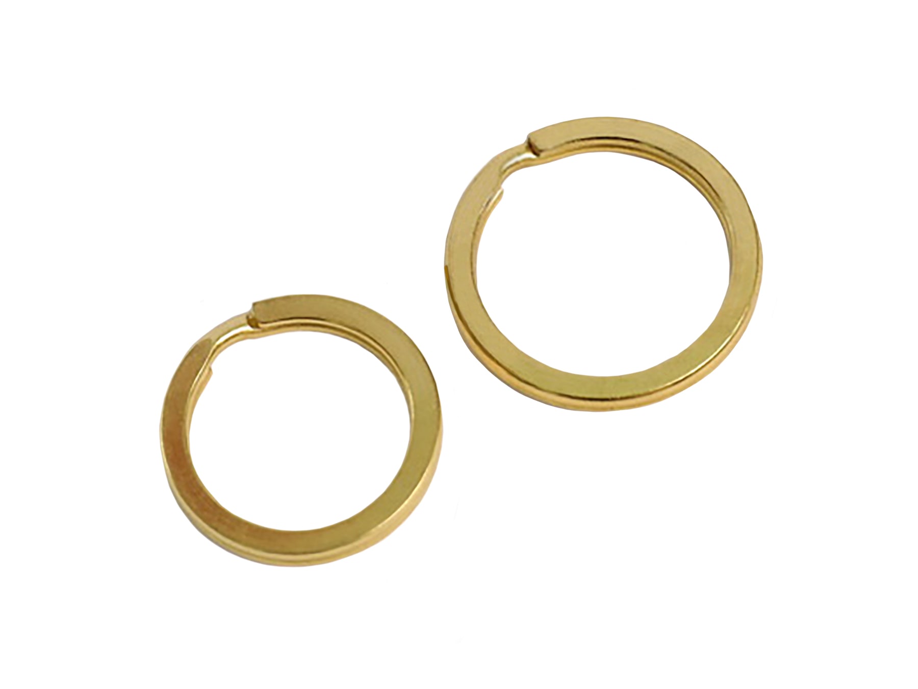 Preimium Solid Brass Split Key Ring Brass Connectors Flat Keyrings