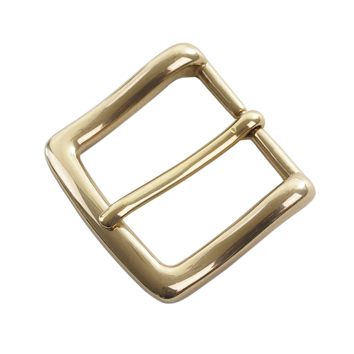 Solid Brass Belt Buckle, With a Fluted Shell Design, Inga Nautical